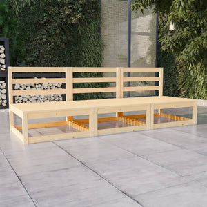 Outdoor-Sofa 3-Sitzer Massivholz Kiefer