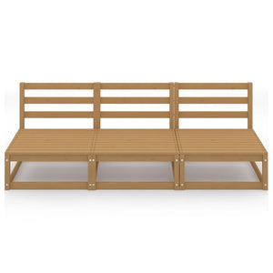 Outdoor-Sofa 3-Sitzer Honigbraun Massivholz Kiefer