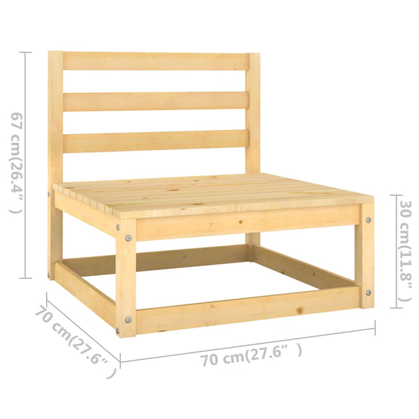 Outdoor-Sofa 3-Sitzer Massivholz Kiefer