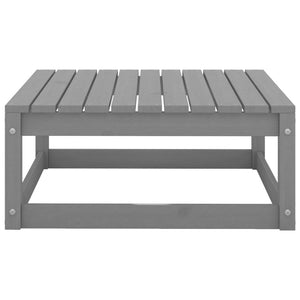 4-tlg. Garten-Lounge-Set Grau Massivholz Kiefer