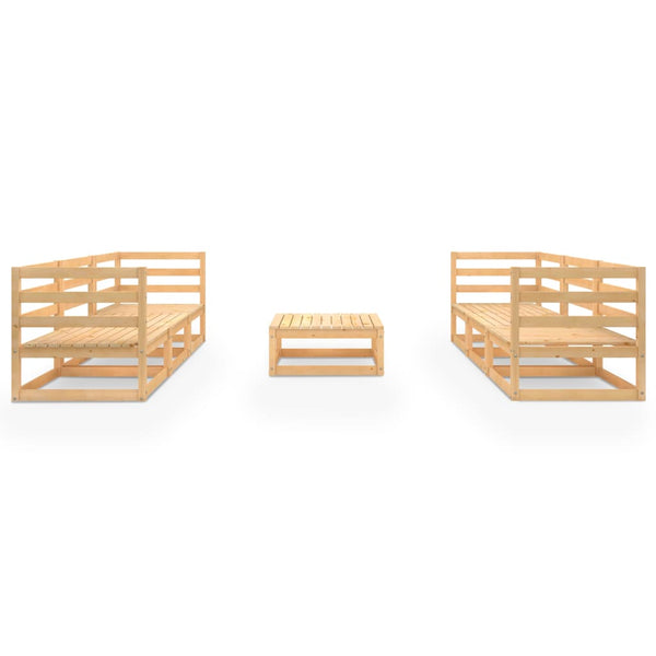 7-tlg. Garten-Lounge-Set Massivholz Kiefer