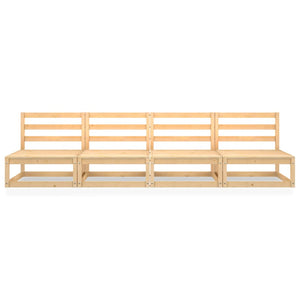Outdoor-Sofa 4-Sitzer Massivholz Kiefer