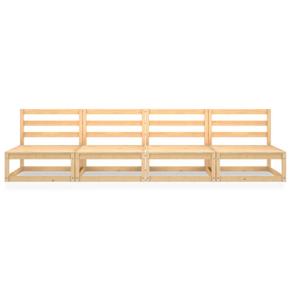 Outdoor-Sofa 4-Sitzer Massivholz Kiefer