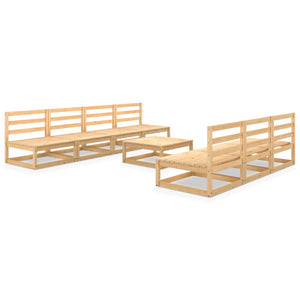 8-tlg. Garten-Lounge-Set Massivholz Kiefer