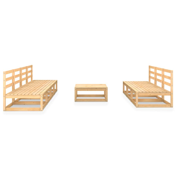 8-tlg. Garten-Lounge-Set Massivholz Kiefer
