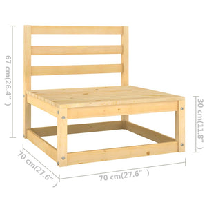 Outdoor-Sofa 4-Sitzer Massivholz Kiefer