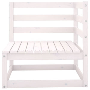 Outdoor-Sofa 4-Sitzer Weiß Massivholz Kiefer