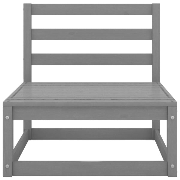 Outdoor-Sofa 4-Sitzer Grau Massivholz Kiefer