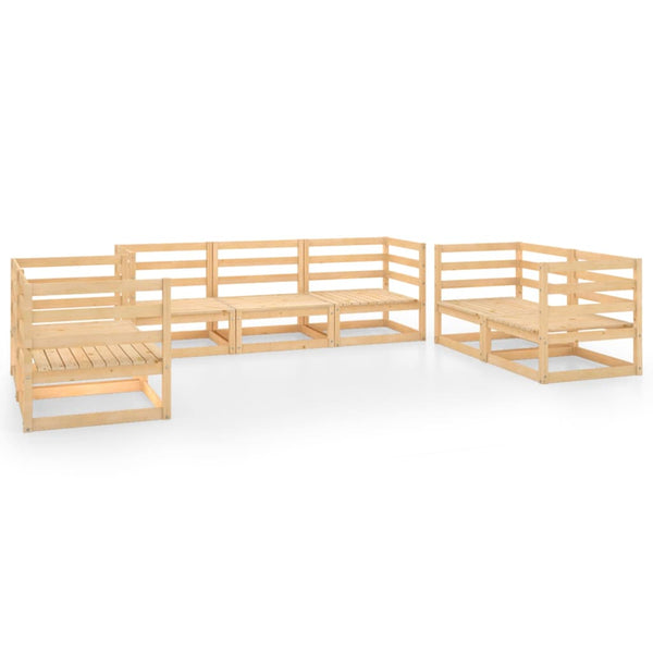 7-tlg. Garten-Lounge-Set Massivholz Kiefer