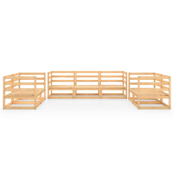 7-tlg. Garten-Lounge-Set Massivholz Kiefer