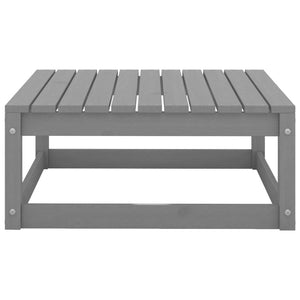 8-tlg. Garten-Lounge-Set Grau Massivholz Kiefer