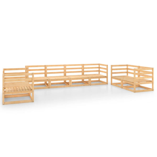 8-tlg. Garten-Lounge-Set Massivholz Kiefer