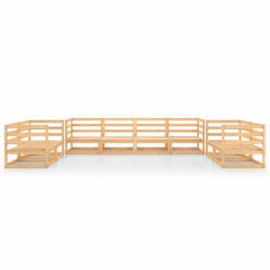 8-tlg. Garten-Lounge-Set Massivholz Kiefer
