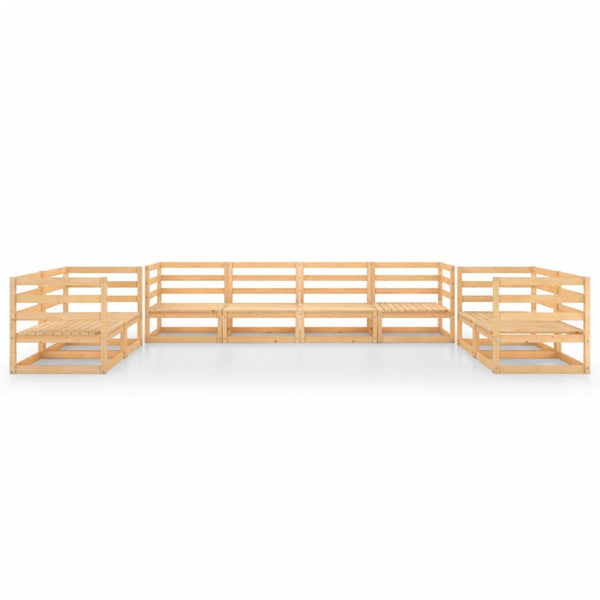 8-tlg. Garten-Lounge-Set Massivholz Kiefer