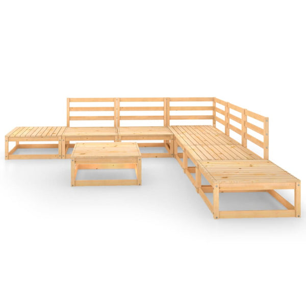 8-tlg. Garten-Lounge-Set Massivholz Kiefer