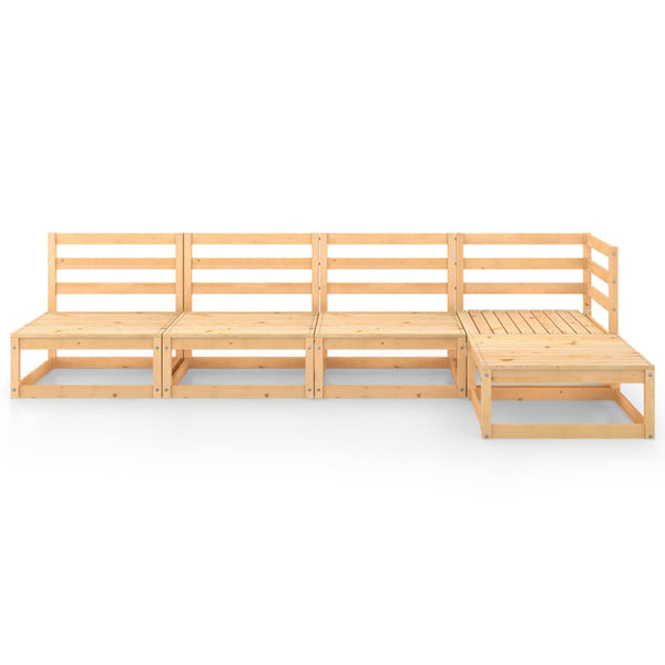 5-tlg. Garten-Lounge-Set Massivholz Kiefer