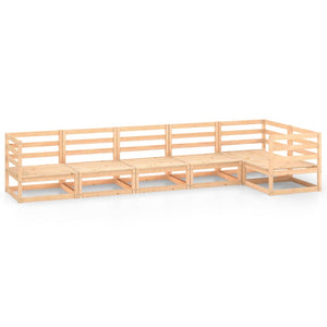 6-tlg. Garten-Lounge-Set Massivholz Kiefer