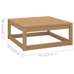 7-tlg. Garten-Lounge-Set Honigbraun Massivholz Kiefer