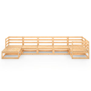 7-tlg. Garten-Lounge-Set Massivholz Kiefer