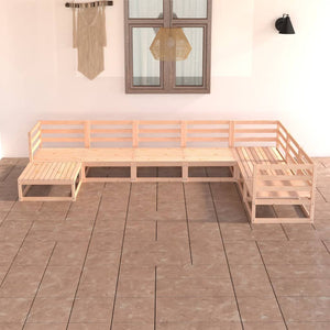 7-tlg. Garten-Lounge-Set Massivholz Kiefer