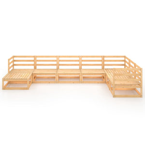 8-tlg. Garten-Lounge-Set Massivholz Kiefer