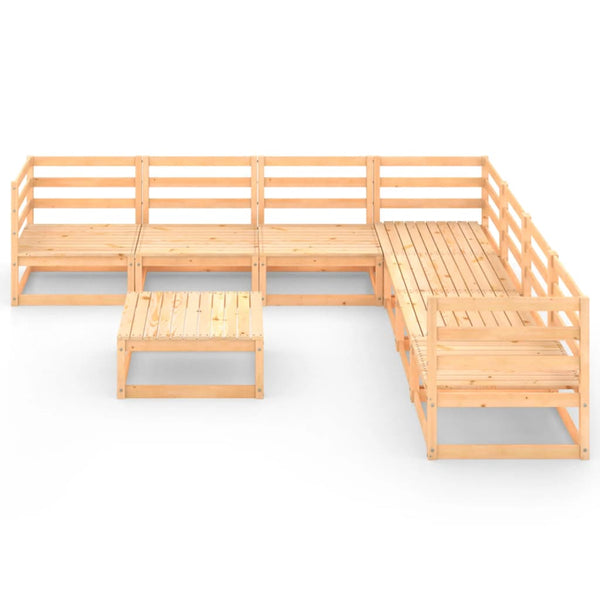 8-tlg. Garten-Lounge-Set Massivholz Kiefer
