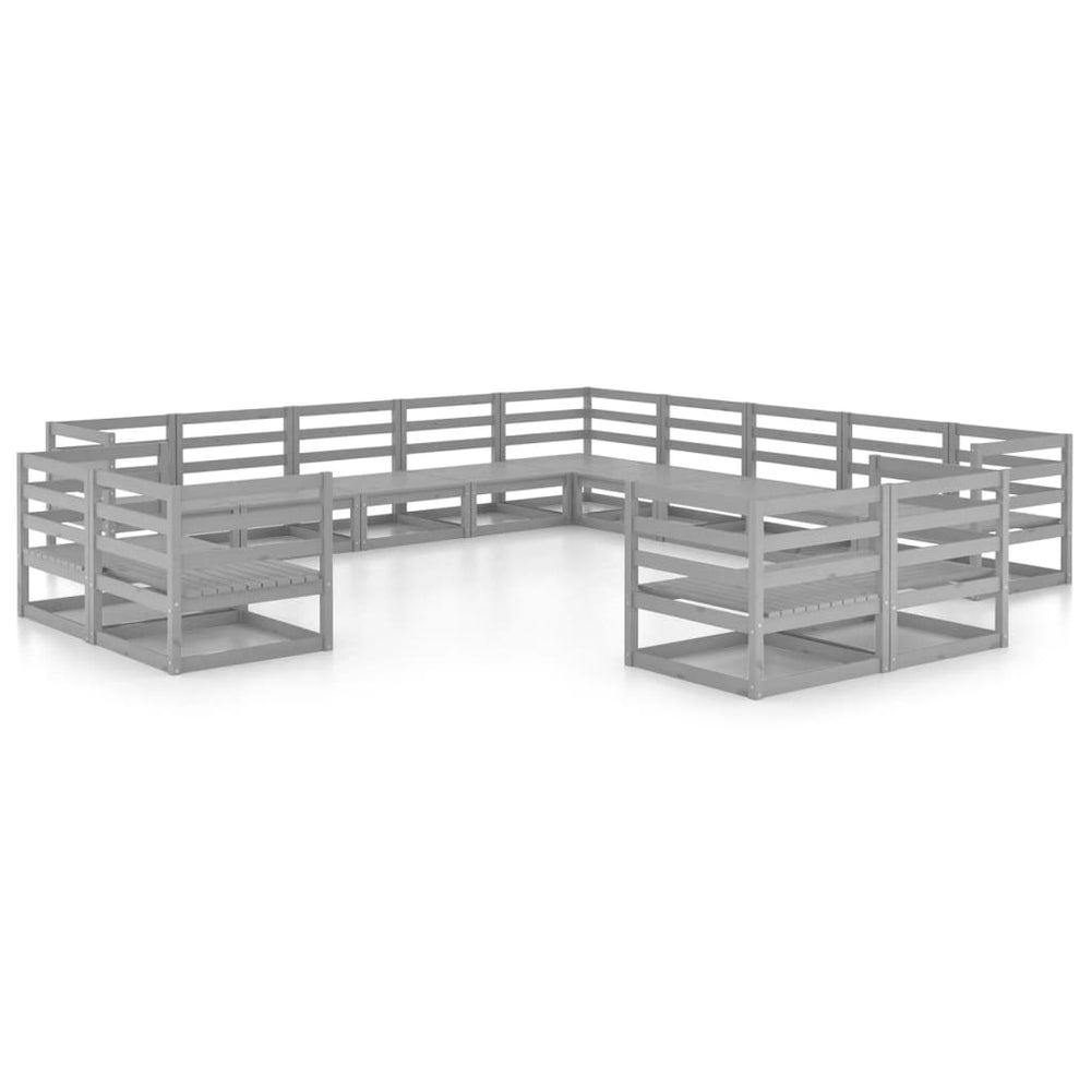 vidaXL Salon de jardin 13 pcs en pin massif
