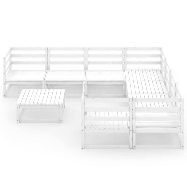 9-tlg. Garten-Lounge-Set Massivholz Kiefer