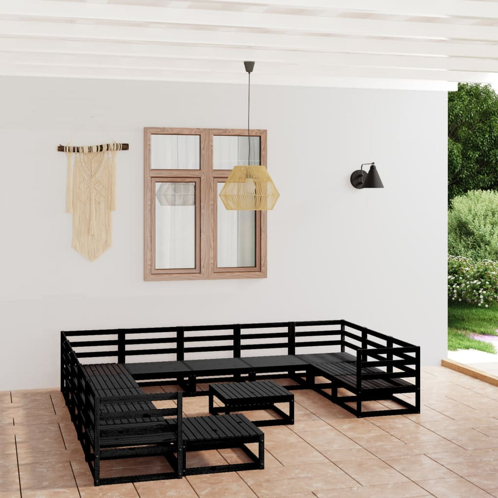 vidaXL Salon de jardin 13 pcs en pin massif
