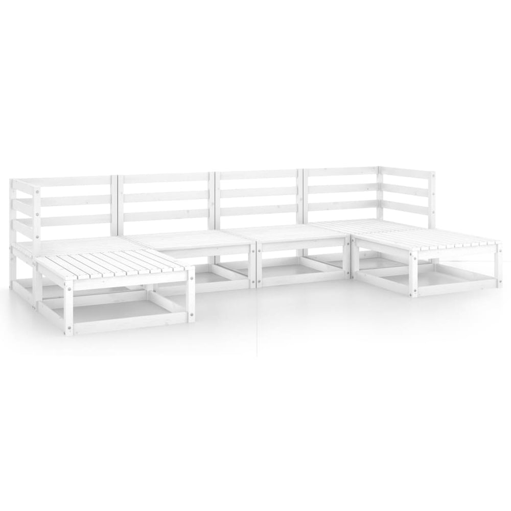 6-tlg. Garten-Lounge-Set Massivholz Kiefer
