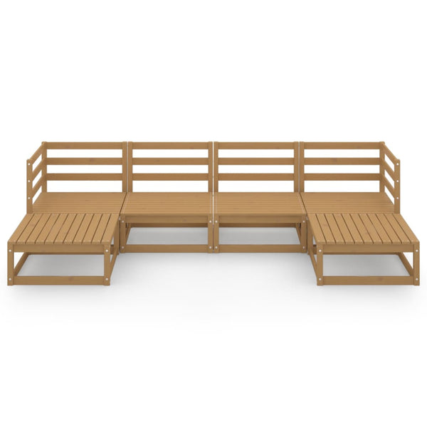 6-tlg. Garten-Lounge-Set Massivholz Kiefer