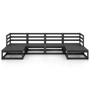 6-tlg. Garten-Lounge-Set Massivholz Kiefer