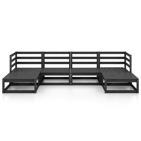 6-tlg. Garten-Lounge-Set Massivholz Kiefer