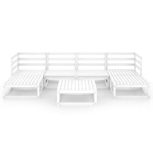 7-tlg. Garten-Lounge-Set Massivholz Kiefer