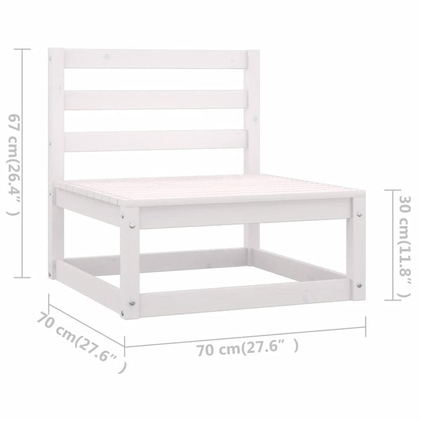 7-tlg. Garten-Lounge-Set Massivholz Kiefer