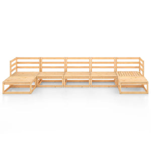 7-tlg. Garten-Lounge-Set Massivholz Kiefer