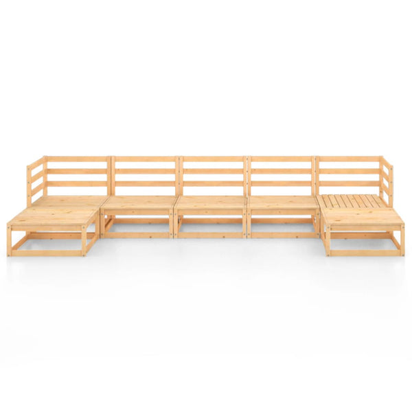 7-tlg. Garten-Lounge-Set Massivholz Kiefer