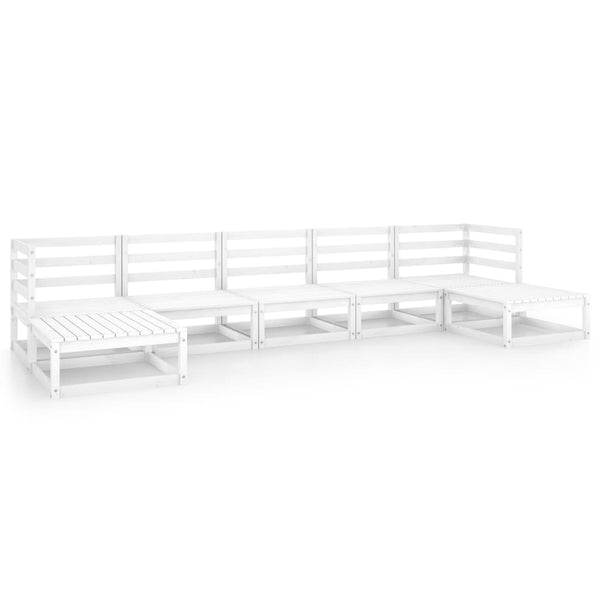 7-tlg. Garten-Lounge-Set Massivholz Kiefer
