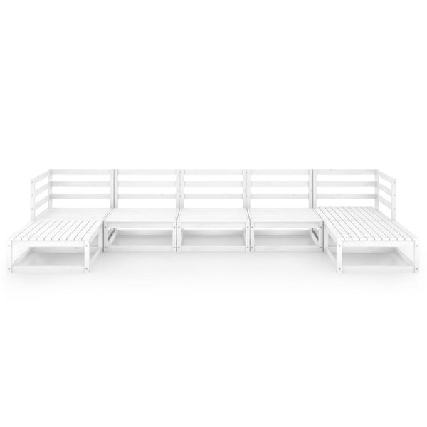 7-tlg. Garten-Lounge-Set Massivholz Kiefer