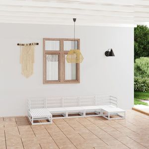 7-tlg. Garten-Lounge-Set Massivholz Kiefer