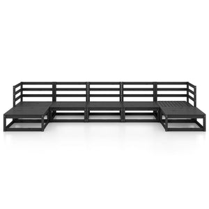 7-tlg. Garten-Lounge-Set Massivholz Kiefer