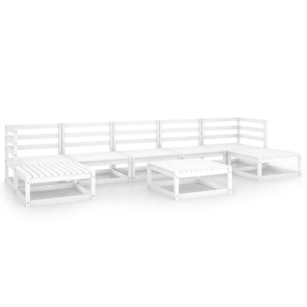 8-tlg. Garten-Lounge-Set Massivholz Kiefer