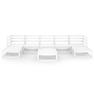 8-tlg. Garten-Lounge-Set Massivholz Kiefer