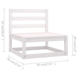8-tlg. Garten-Lounge-Set Massivholz Kiefer