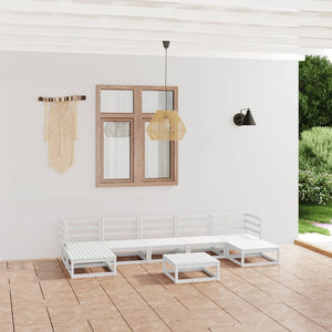 8-tlg. Garten-Lounge-Set Massivholz Kiefer