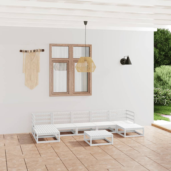 8-tlg. Garten-Lounge-Set Massivholz Kiefer