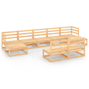 9-tlg. Garten-Lounge-Set Massivholz Kiefer