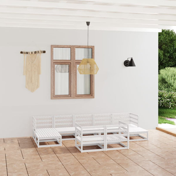 9-tlg. Garten-Lounge-Set Massivholz Kiefer