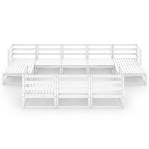 10-tlg. Garten-Lounge-Set Massivholz Kiefer