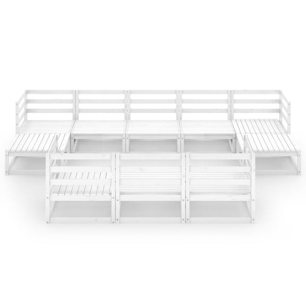 10-tlg. Garten-Lounge-Set Massivholz Kiefer